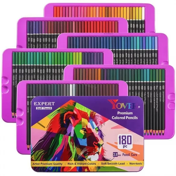 סט עפרונות צבעוניים מקצועי – 180 צבעים