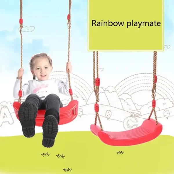 נדנדת חבל לילדים עם מושב פלסטיק