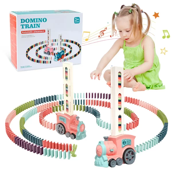 רכבת דומינו אוטומטית - משחק יצירתי לילדים